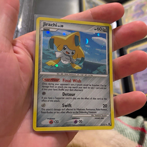 Pokemon TCG Jirachi LV. 39 Holo Rare 7/111 60 HP English Rising Rivals
