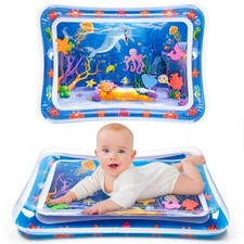 Yeeeasy Inflatable Tummy Time Water Mat for Babies Infants Sensory Play 26x20in