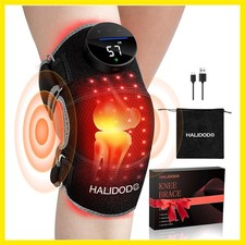 Red Light Therapy  Vibration Massage Knee Brace - Wireless Rechargeable Cont...