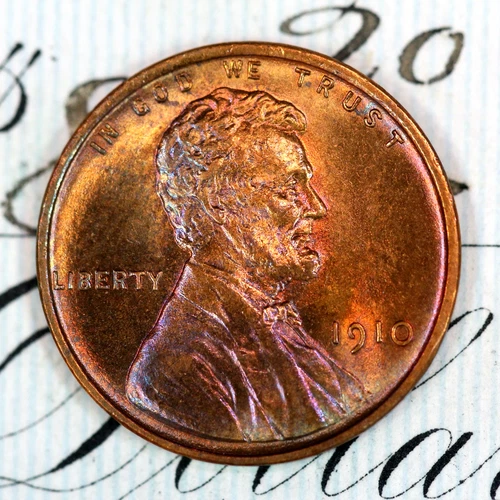 * 1910-P * PRISTINE+ GEM BU MS LINCOLN WHEAT PENNY * FROM ORIGINAL COLLECTION