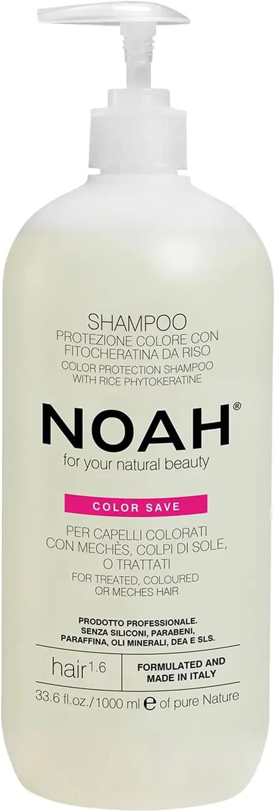 Noah 1.6 Colour Protection Shampoo With Rice Phytokeratine 1000Ml - Image 2