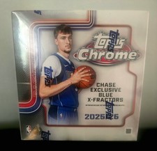 2025-26 Topps Chrome NBA Basketball Mega Box- Exclusive Blue X-Fractors Sealed