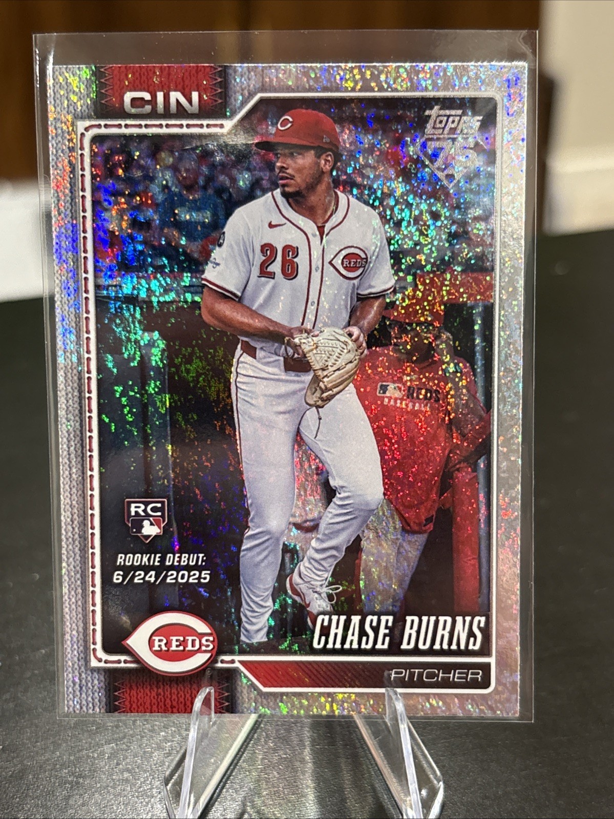 2026 Topss Update Chase Burns Rookie Debut Holo Foil #US145 - Reds