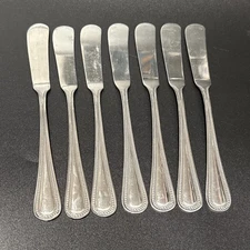 Rogers Bros 1847 Beaded Pattern Butter Knife Spreaders Stainless Lot of 7
