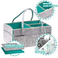 Portable Nursery Storage Organizer for Babies Car Travel Bag with Changing Mat  