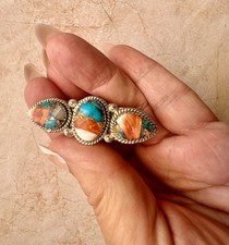 Sterling Silver 925 Spiny Oyster And Torquois...