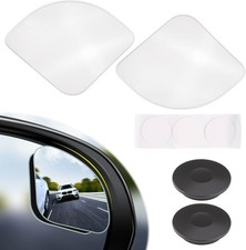 2Pcs Blind Spot Mirror for Car, HD Glass Frameless Convex 360 Wide Angle