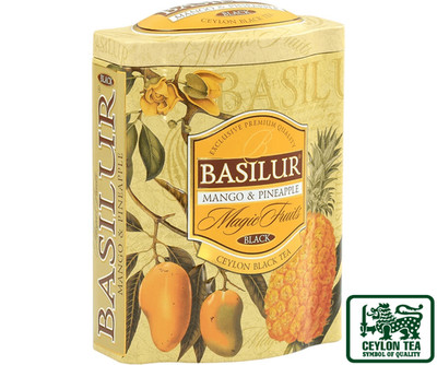 Basilur Ceylon Mango & pineapple Flavored Tea 100g Premium Tea, 100g Caddy