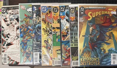 Superman Comic Lot - Red/Blue 3D #1, 625, Man of Steel, #3, Unchained #1`, more 