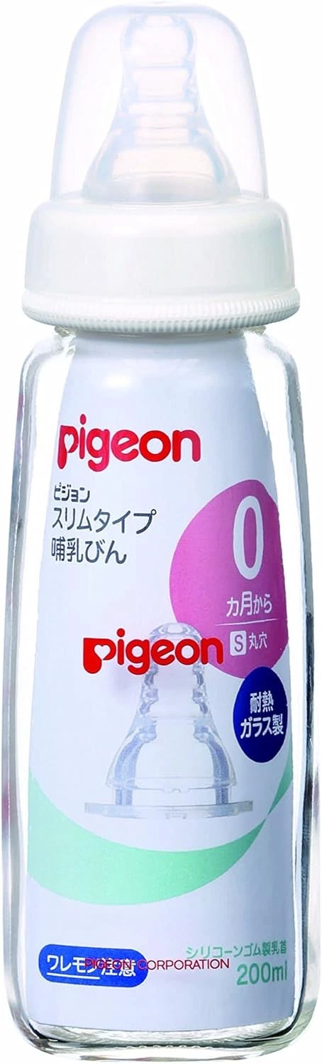 Pigeon [Heat-resistant glass 200ml] Slim type baby bottle 200ml