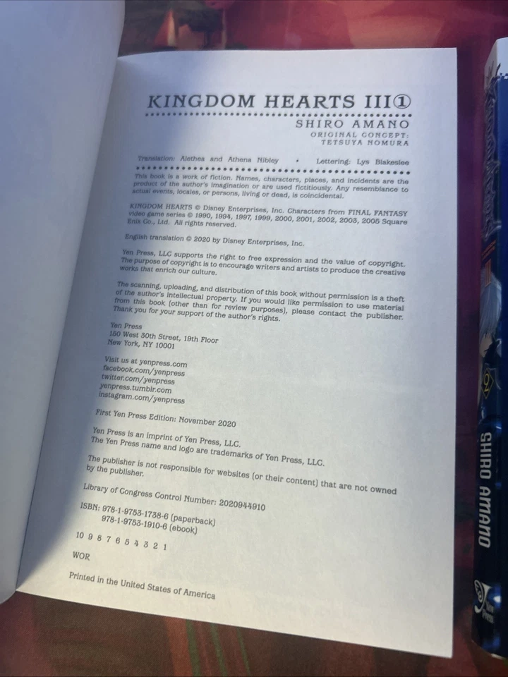 Kingdom Hearts 3 III Volume 1 2 Manga English Complete Series Yen Press - Image 4 of 4
