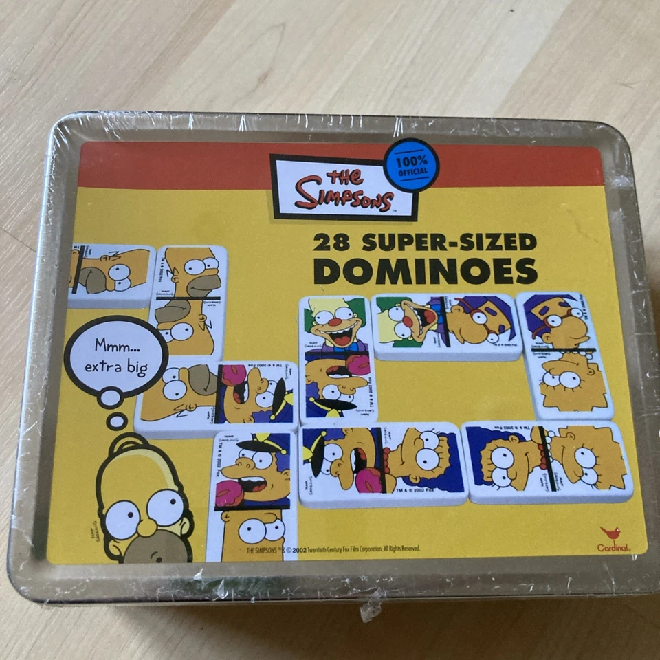 New! 2002 The Simpsons 28 Dominoes Collectible Tin Lunch Box - Image 4 of 4
