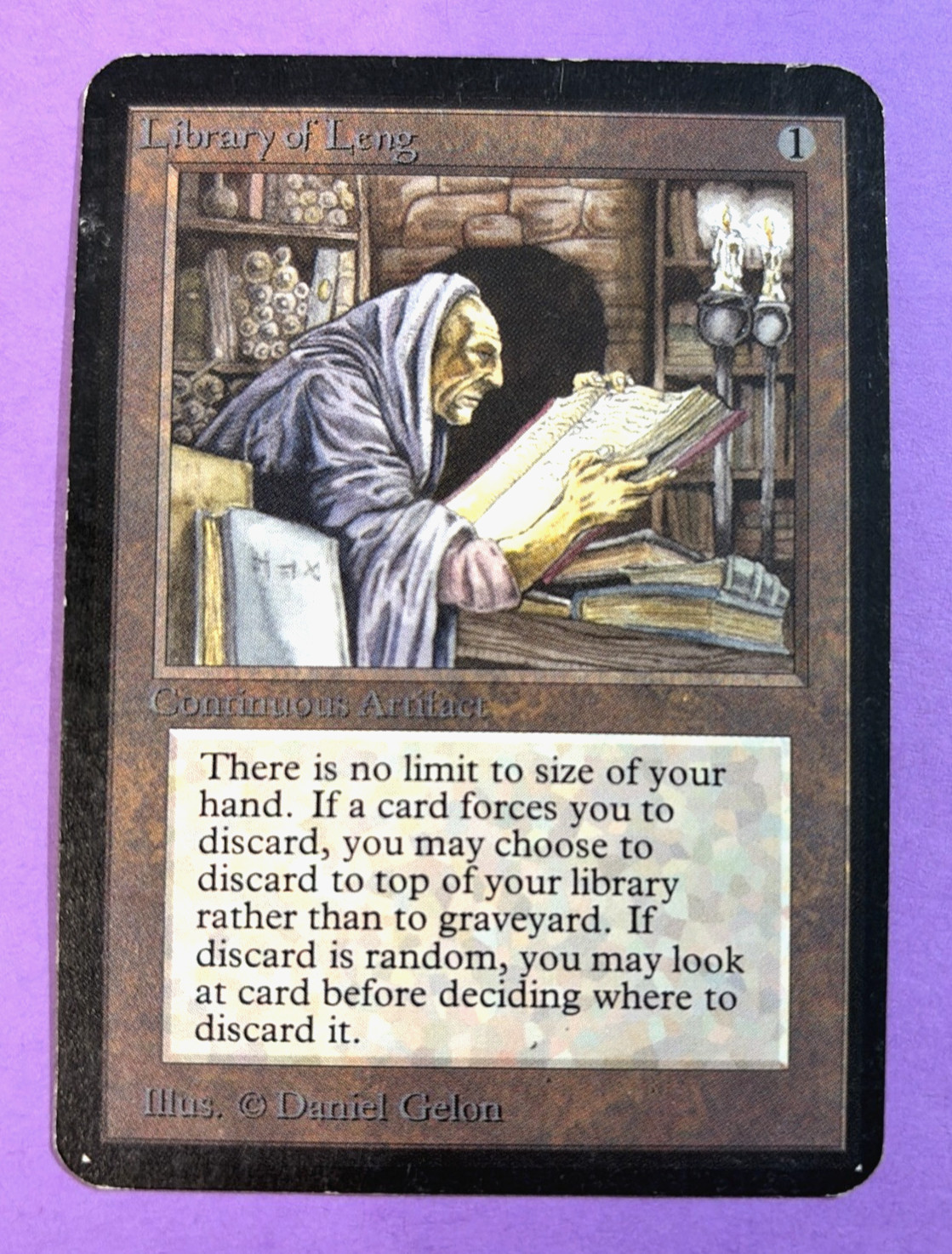 MTG Alpha Library of Leng - Artifact Old School Magic MP