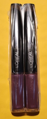 2 PACK LOREAL #107 VIOLET PARFAIT, PRO-LAST 2 STEP LIPSTICK. NEW, FREE SHIP 
