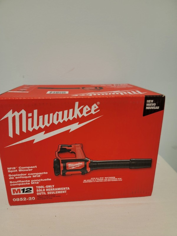 New Milwaukee 0852-20 M12 12 Volt Cordless Compact Spot Blower. Bare Tool