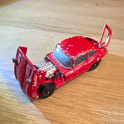 Corgi Toys Jaguar E-Type Coupe 1961 Red Diecast Car 1:43 Opening Hood/Doors