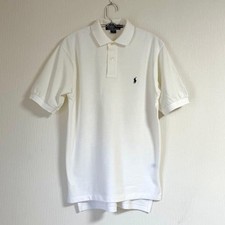 Ralph Lauren White Polo Shirt S Embroidered Short Sleeve Classic Used