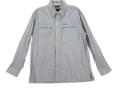 Orvis Trout Bum Shirt Men's Sz Large Check Button Down Zipper Pocket Long Sleeve