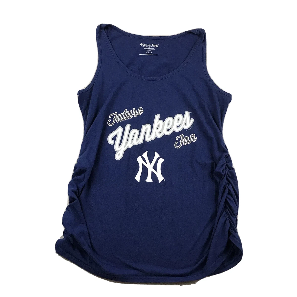 New York Yankees Shirt Womens Large Blue Tank Maternity MLB