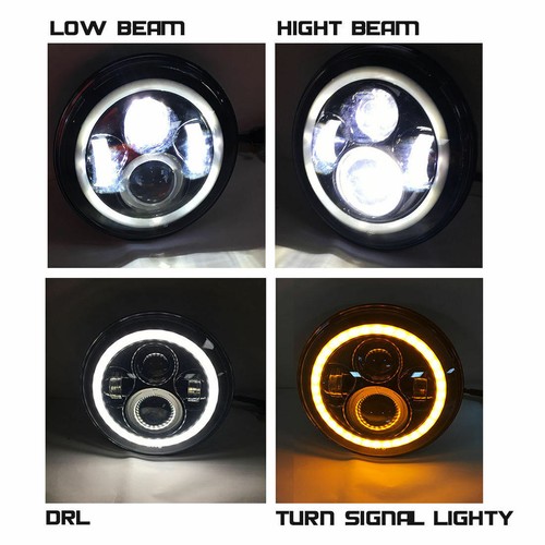 7" LED Headlight + 4.5" Passing Lights For Harley-Davidson Road King EFI FLHRI - Picture 3 of 13
