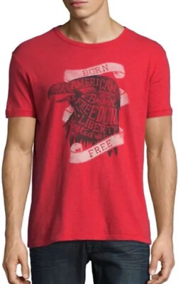 $29.50 LUCKY BRAND BORN FREE AMERICA USA UNITED STATES TEE T SHIRT Medium 
