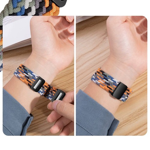 For Apple Watch 38/40/41/42/44/45/49mm Magnetic Stretchy Nylon Braided Band - Picture 12 of 46