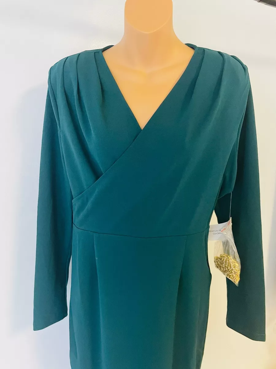 Green dress top gold belt