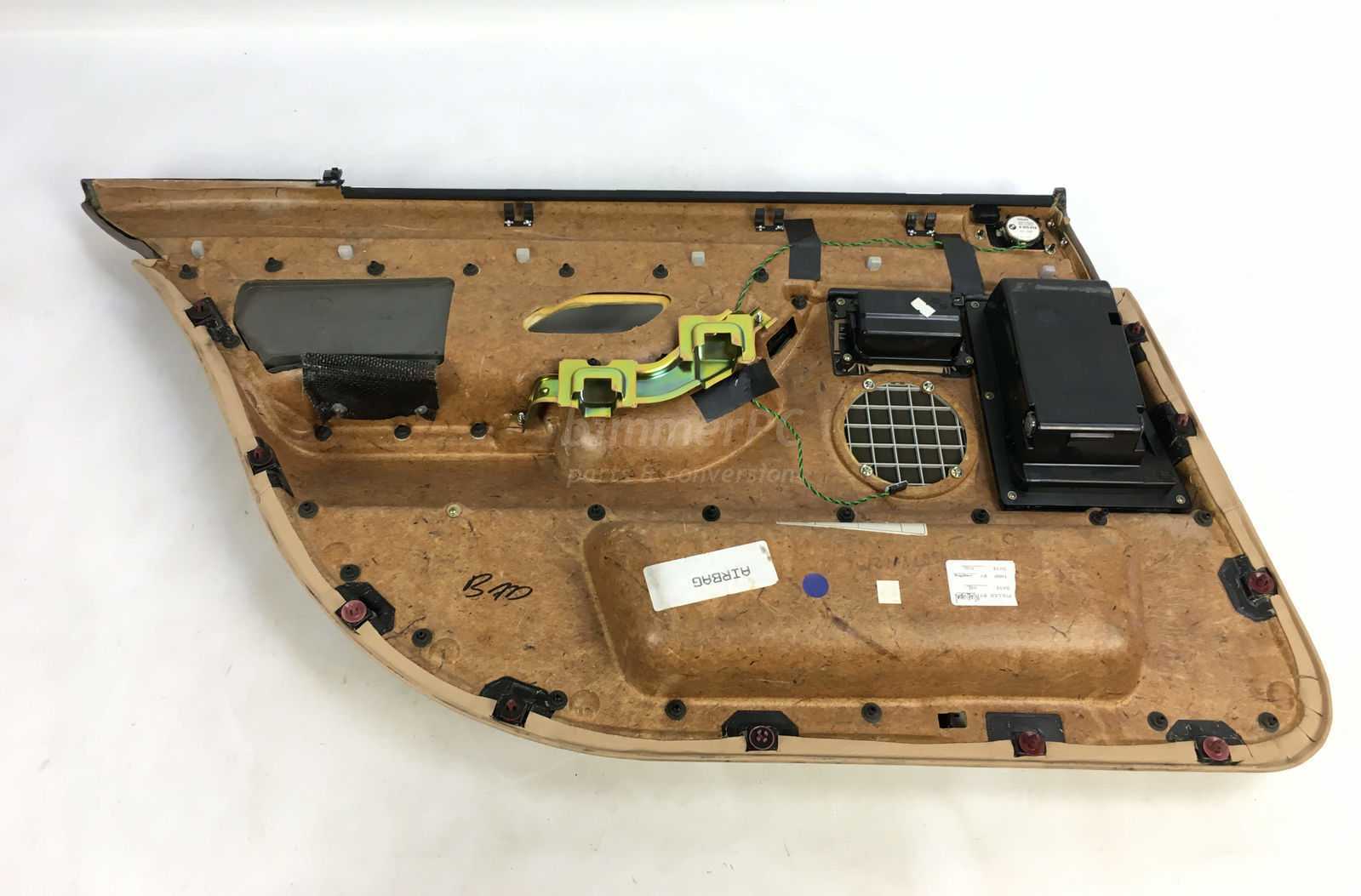 BMW E38 750iL Sand Beige Leather Right Rear Door Panel Trim Tan 1995 ...