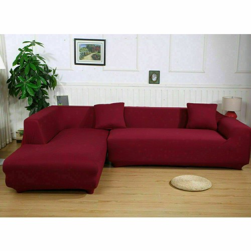 Stretch Fabric Sofa Slipcover Elastic Sectional Furniture Cover Couch Protector - Picture 7 of 62