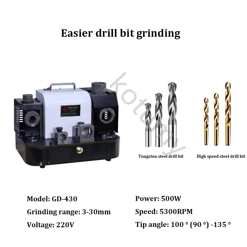 3~30mm Drill Bit Sharpener Grinding Machine Twist Drill Bit