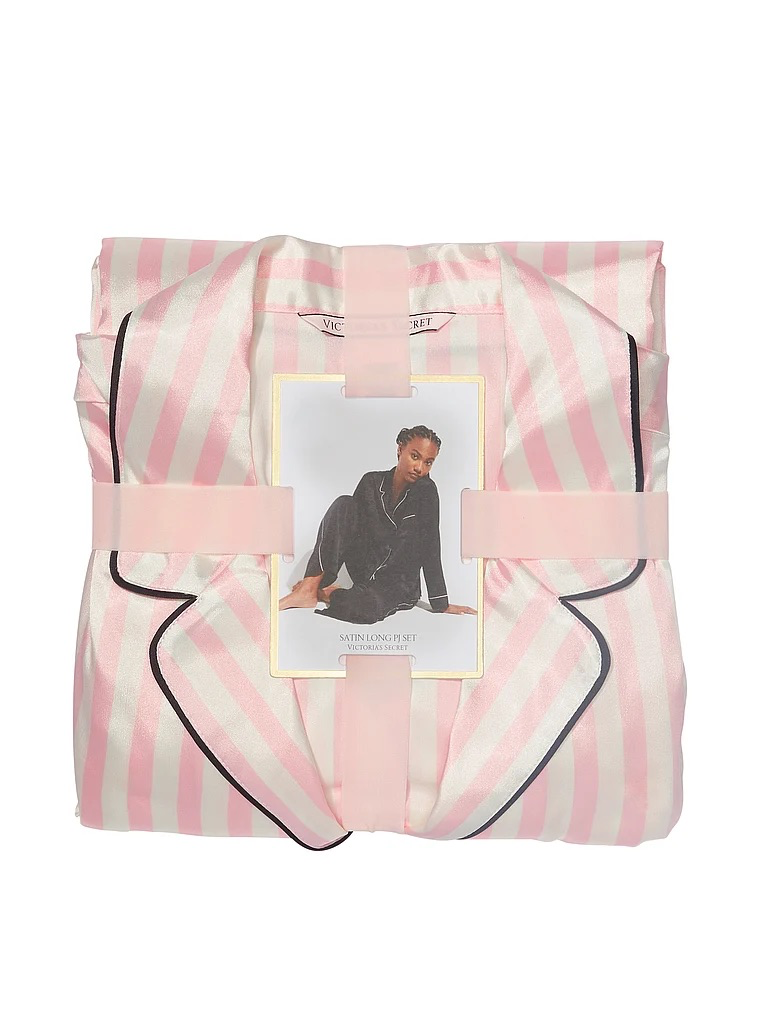 Victoria's Secret パジャマセット Sサイズ ピンクチェック Buy Flannel Long Pajama Set, Coconut White/Black Gold Lurex Yd