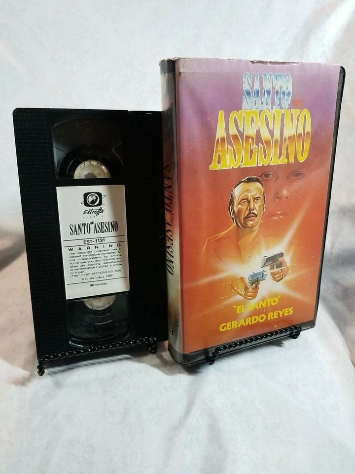 Santo vs Asesino RARE VHS Mexicano Espanol El Santo Gerardo Reyes