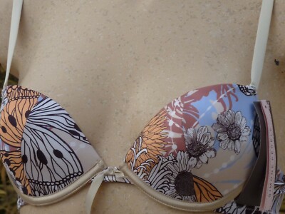 Soutien-gorge Simone Perele Aquarelle - Taille 90C (75C FR), Bonnet C, Couleur Beige, Push-up, Neuf Avec étiquettes