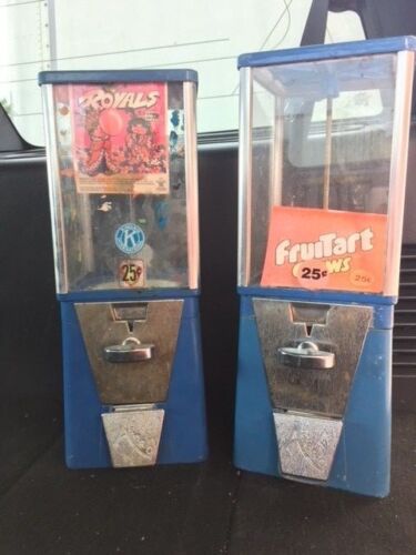 RESTORE TWO 2 Bulk Vending Machines Gumball Candy Toy Nut Oak A&A Eagle   - Picture 1 of 10