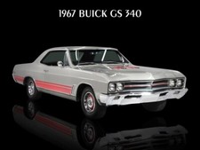 1967 Buick Gs 340 Gran Sport Metal Sign Pristine 2 Tone Restoration