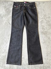 Women  s Vintage Tommy Hilfiger Denim Jeans Y2K Black Straight Size 5