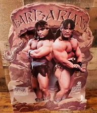 1987 "THE BARBARIANS" Original Paul Brothers VIDEO STORE COUNTER STANDEE DISPLAY