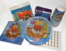 Pirate Party Pack Supplies - Plates, Napkins, Silverware, Cups, Table Cover NEW