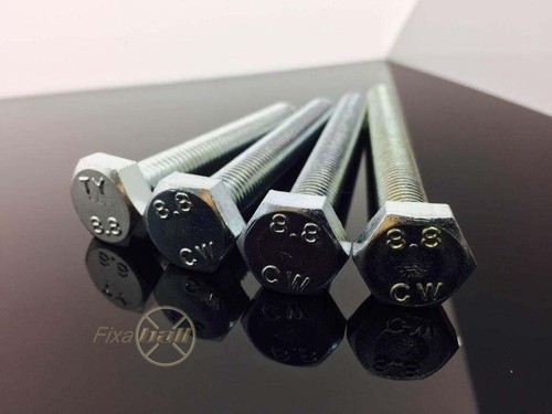 M4 Hex Set Screw Bolt High Tensile 8.8 Zinc BZP - Picture 3 of 69