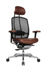 WAGNER Bürostuhl Drehstuhl Alu Medic Ltd. Vintage Edit. cognac Leder