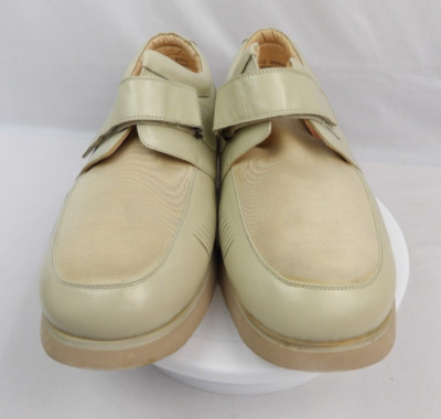 Mt Emey Men's Beige Leather Comfort Shoes Size 16  BRAND NEW Still In Box