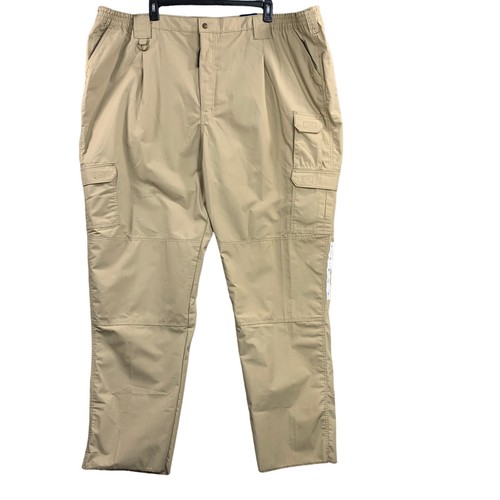 Propper Tactical Pants Mens 54 x37.5 Khaki Ripstop Cargo Elastic Waist Teflon