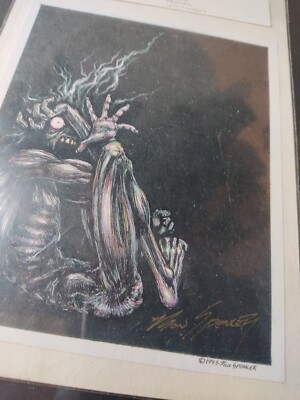 MTG SIGNED COPY OF THE ORIGINAL ART - Terror by Ron Spencer ALPHA