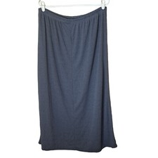 Vintage Kathie Lee Woman Skirt Women's 18/20W Gray Slinky Midi Pull-On Elastic