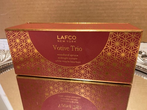 LAFCO NEW YORK Votive Trio Woodland Spruce, Midnight Currant White Maple Bourbon - Picture 3 of 3