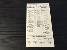 STRAT-O-MATIC Signed Card Debut.1969  Marcel Lachemann