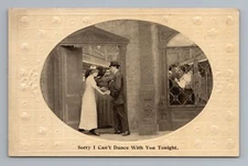 Edwardian Era Sepia Tone Vintage Clothing Photograph Early 20th Century Postcard