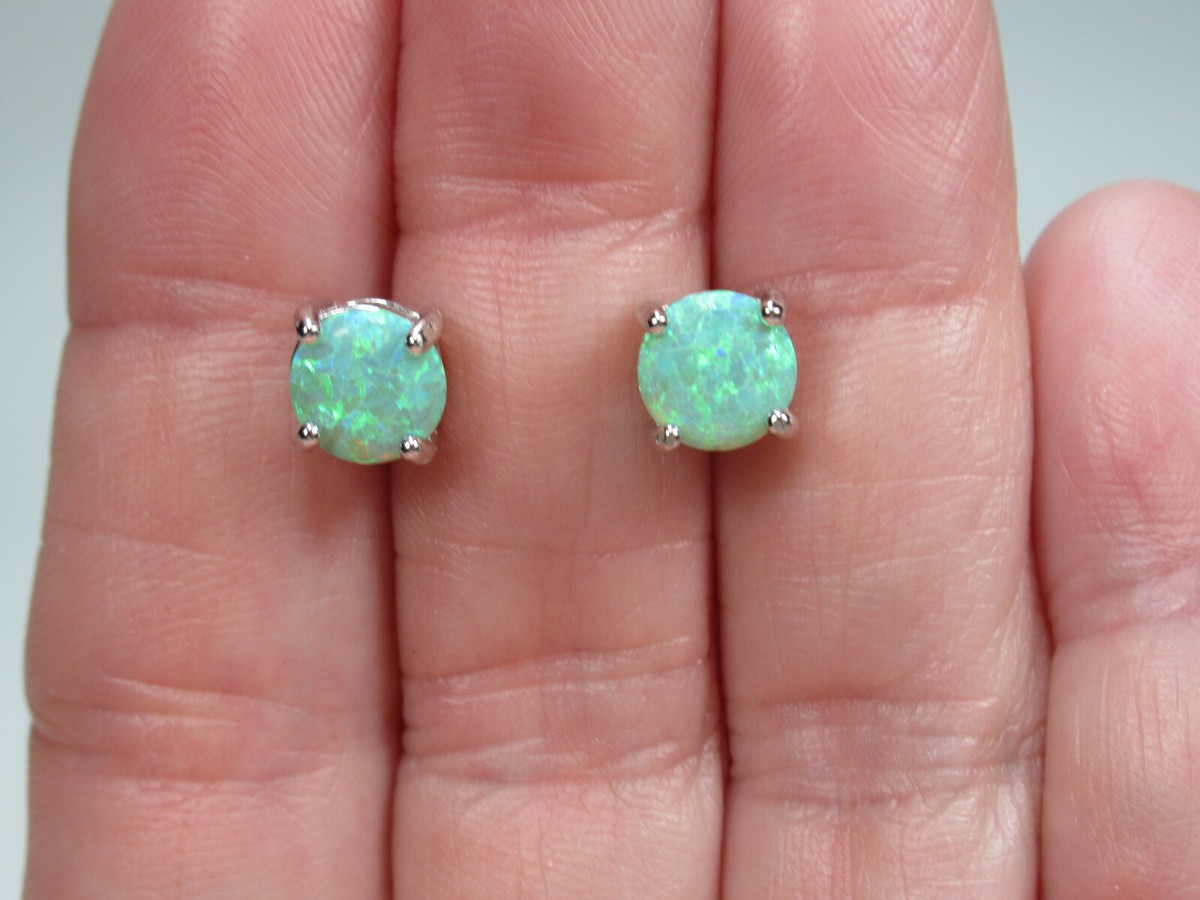 4mm or 6mm Green Opal Stud Earrings Opal Earrings Etsy #2 4mm or 6mm Green Opal Stud Earrings Opal Earrings Etsy