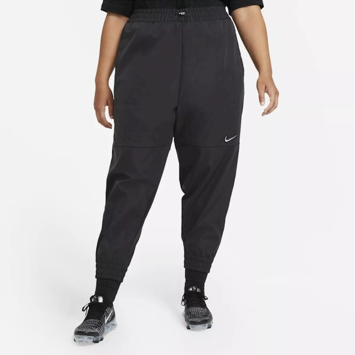 Nike Women's Swoosh Training Sports Pants Plus Size XL 1X Black DC6942-010