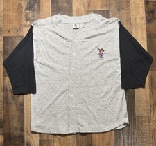 Vintage Mickey Mouse Disney Baseball T-Shirt Jersey Mens L Made In USA